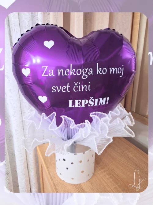 Balon aranžman Purple Joy
